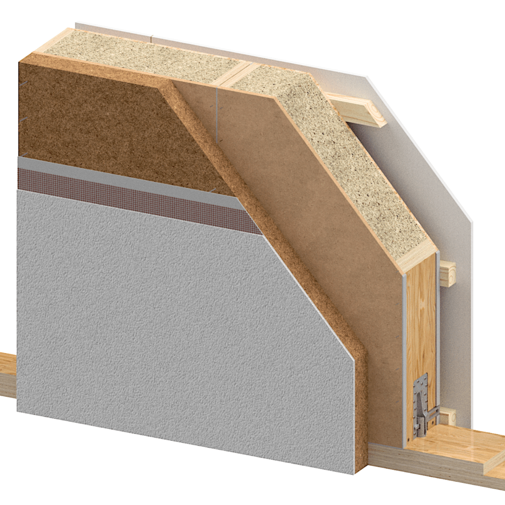 composition mur ossature bois modulaire arcalignum